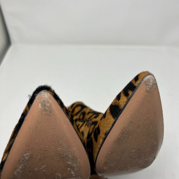 Veronica Beard Loretta Leopard Print Calf Hair Heeled Western Ankle Boots Sz 8 - Picture 6 of 14